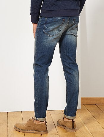 Vaquero slim elástico descolorido - Kiabi