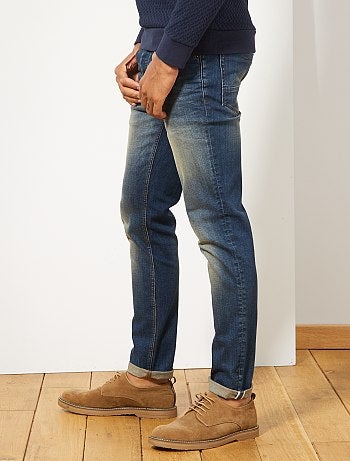 Vaquero slim elástico descolorido - Kiabi