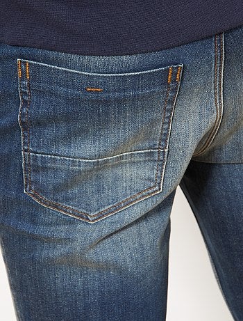 Vaquero slim elástico descolorido - Kiabi