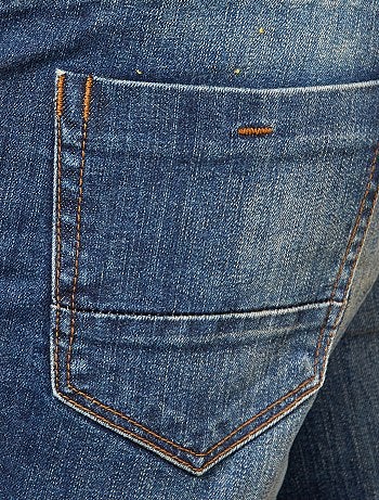 Vaquero slim elástico descolorido - Kiabi