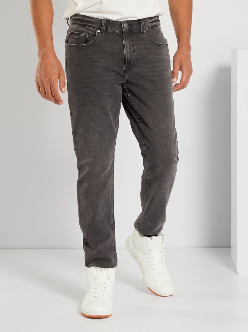 Vaquero slim elástico gris oscuro - Kiabi