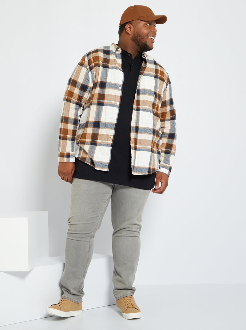 Vaquero slim elástico GRIS - Kiabi