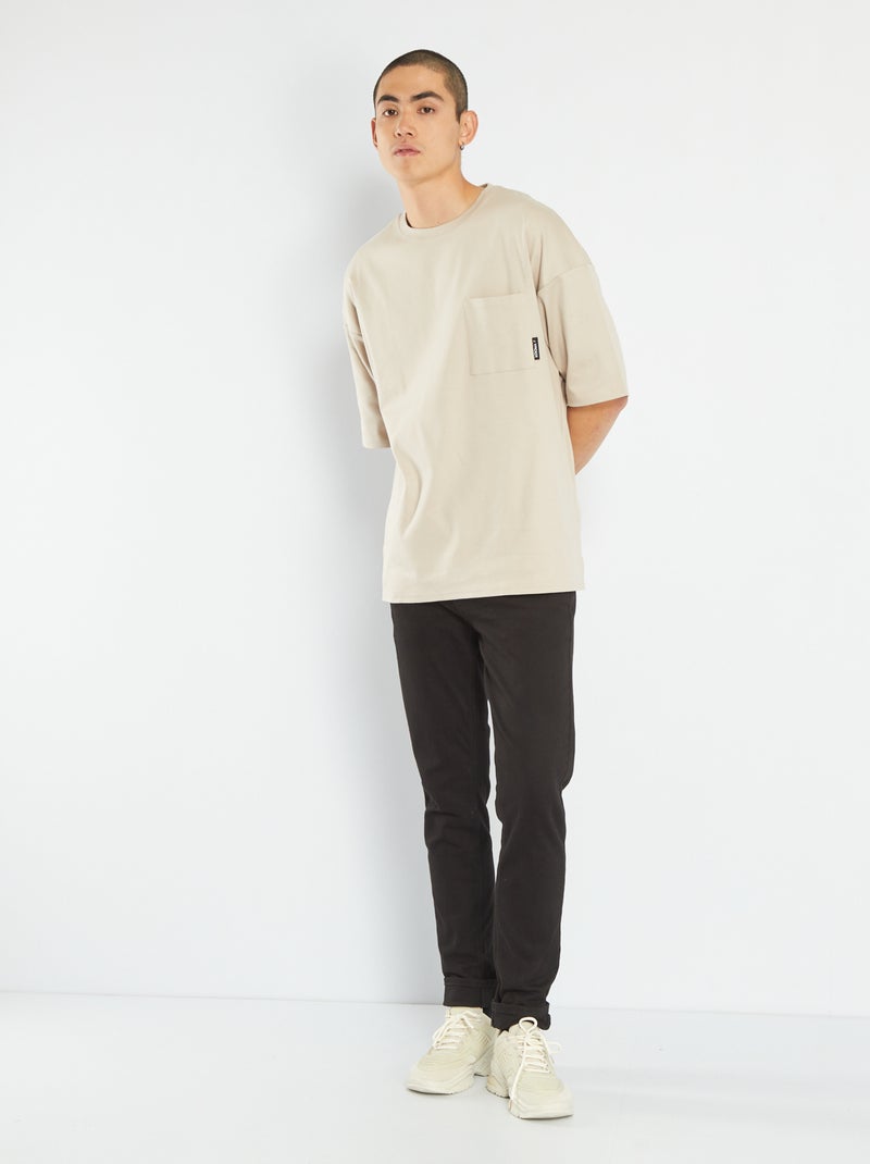 Vaquero slim elástico Negro - Kiabi