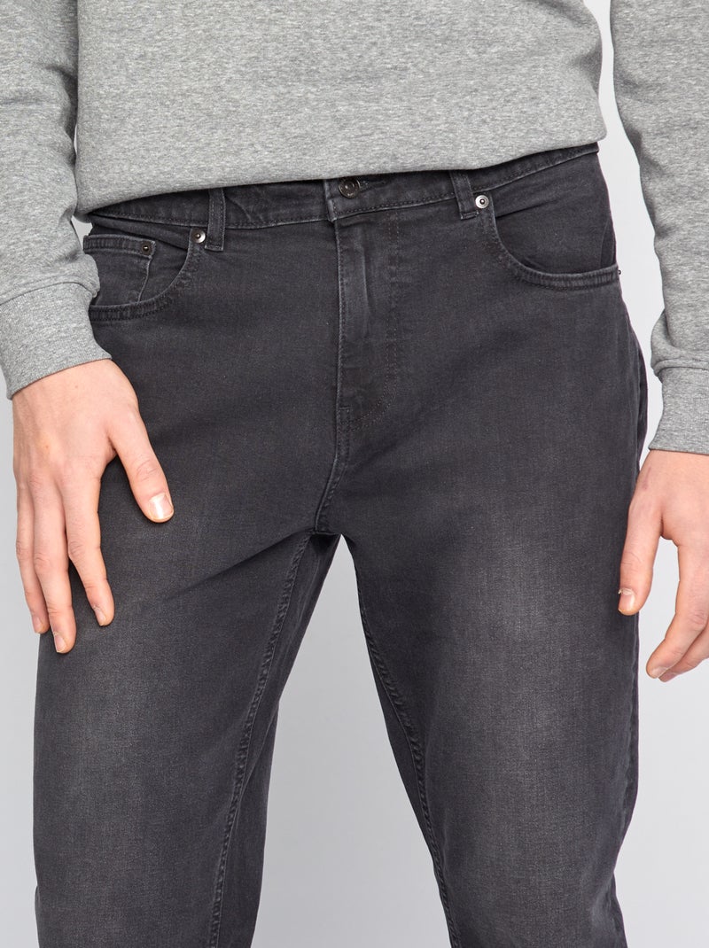 Vaquero slim fit de algodón elástico  - L38 GRIS - Kiabi