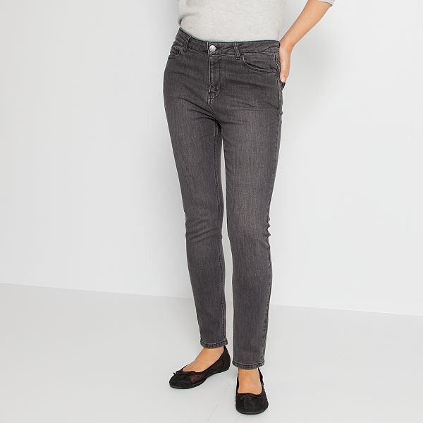 Vaquero slim L34 eco-concepción Mujer talla 34 a 48 - GRIS - Kiabi - 15,00€