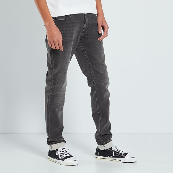 Vaquero slim L38 +1,95 m Tallas grandes hombre - GRIS - Kiabi - 29,00€