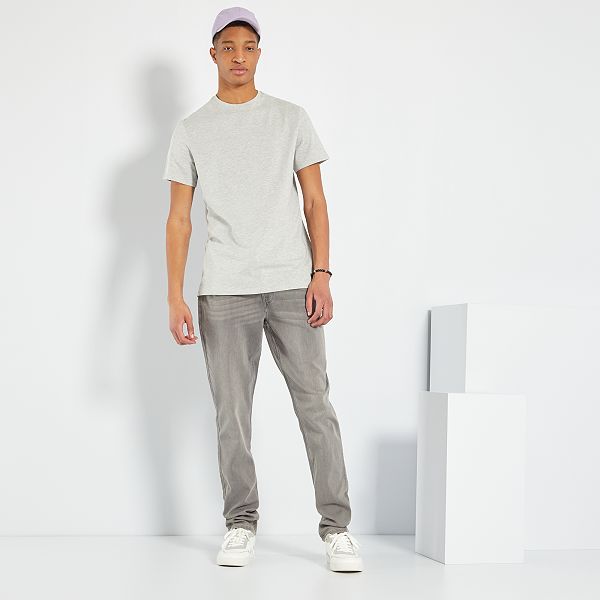 Vaquero slim L38 +1,95 m Tallas grandes hombre - gris - Kiabi - 29,00€