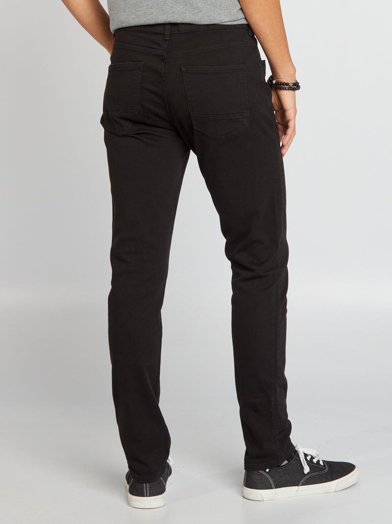 Vaquero slim liso negro - Kiabi