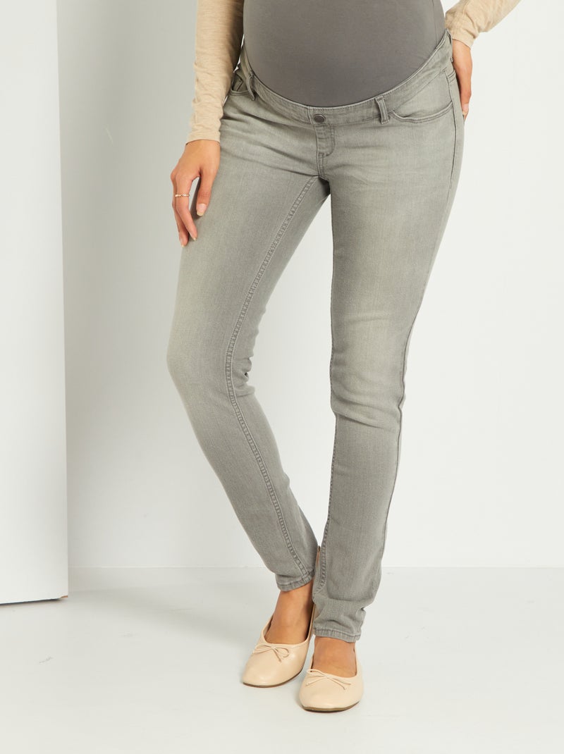 Vaquero slim premamá L30 GRIS - Kiabi