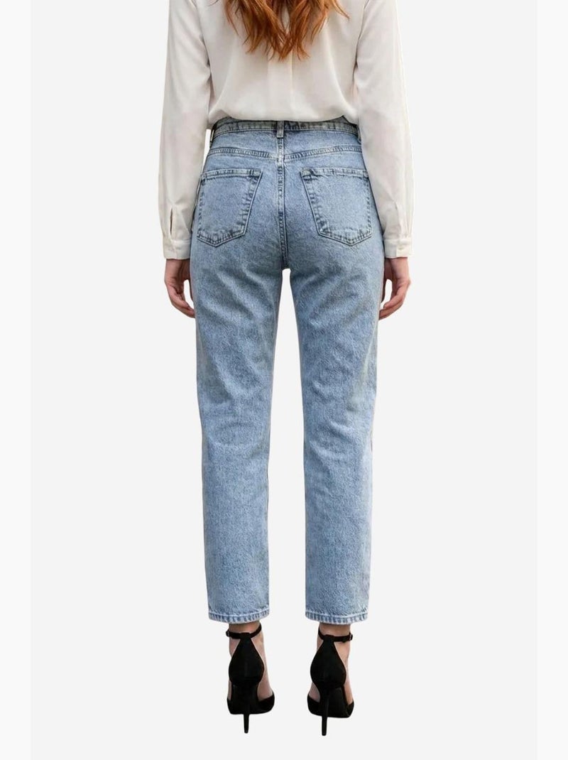 Vaquero slim tiro alto my fashion Azul claro - Kiabi