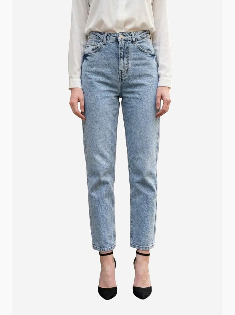 Vaquero slim tiro alto my fashion Azul claro - Kiabi