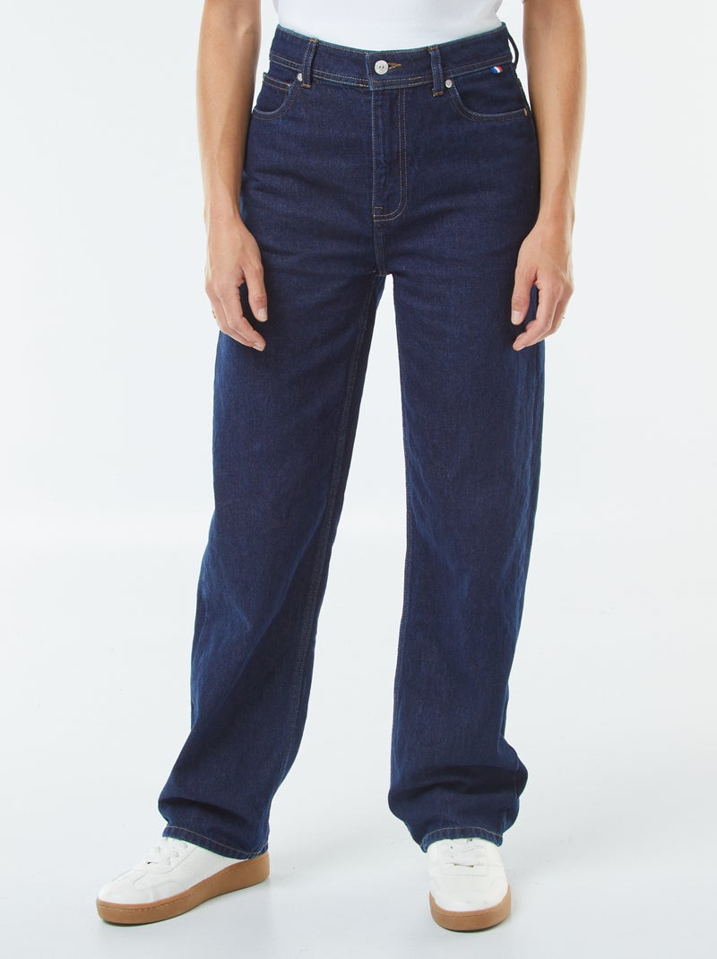 Vaquero straight de tiro alto Azul - Kiabi