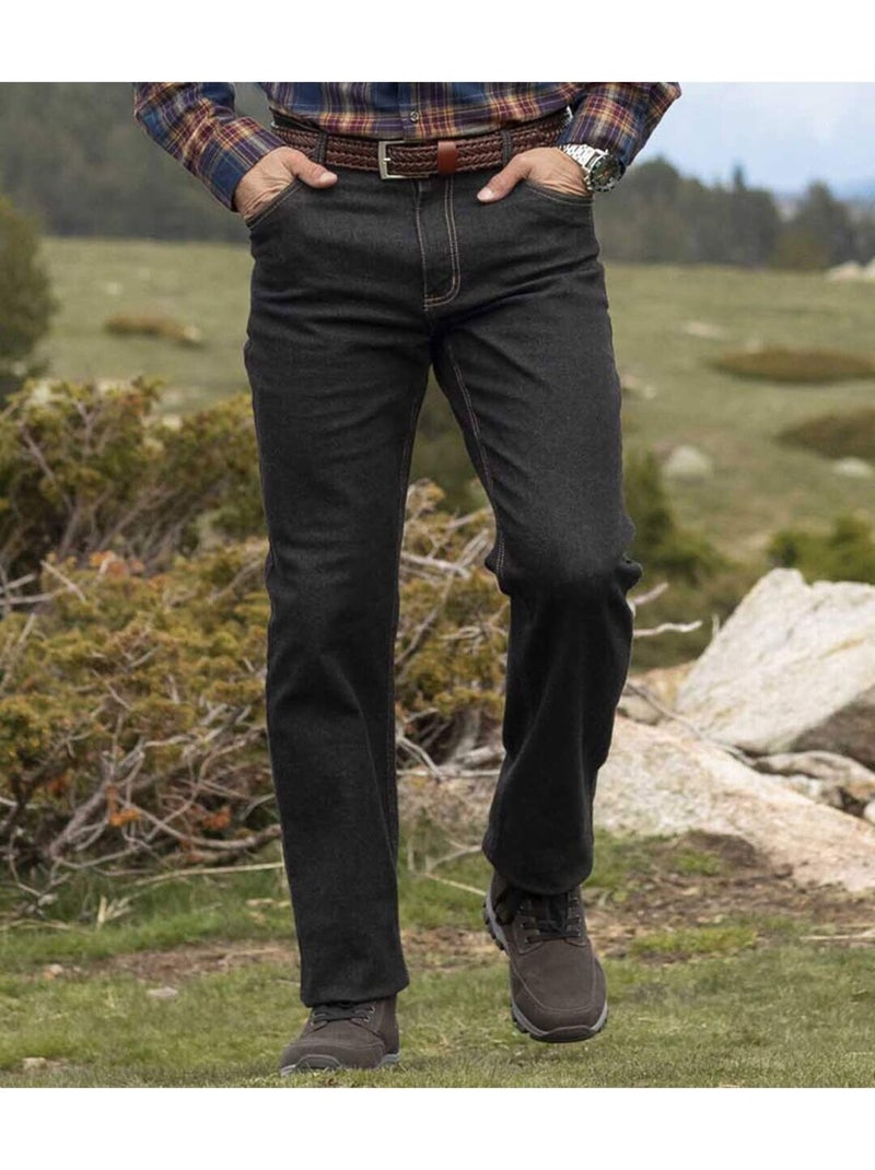 Vaquero stretch de algodón corte regular Negro - Kiabi