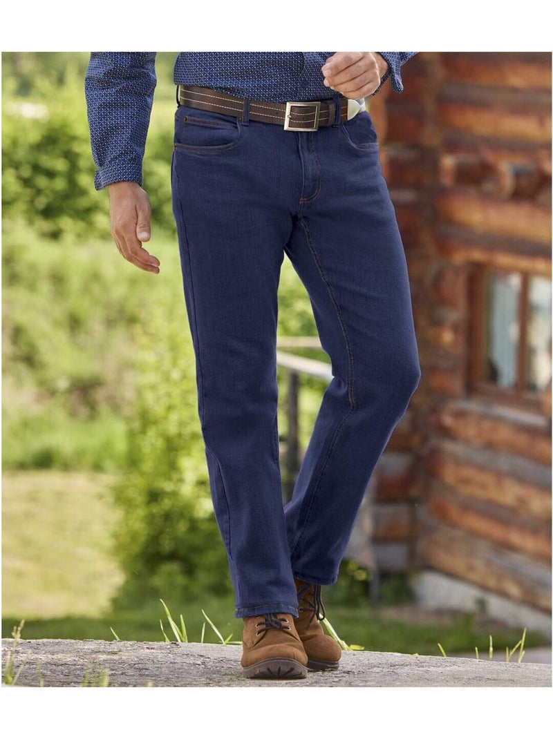 Vaquero stretch de denim con cinturilla elástica Azul oscuro - Kiabi