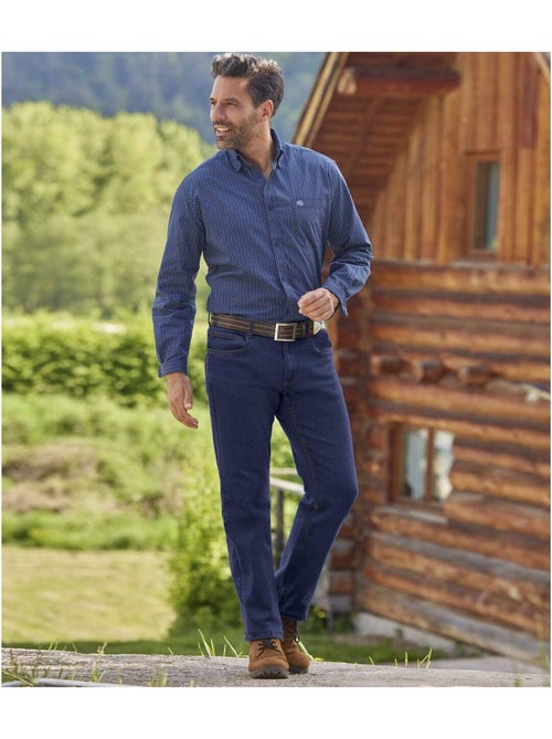 Vaquero stretch de denim con cinturilla elástica - Kiabi Vaquero stretch de denim con cinturilla elástica - Kiabi