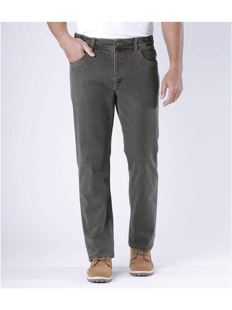 Vaquero stretch de denim máximo confort con cinturilla elástica Gris - Kiabi