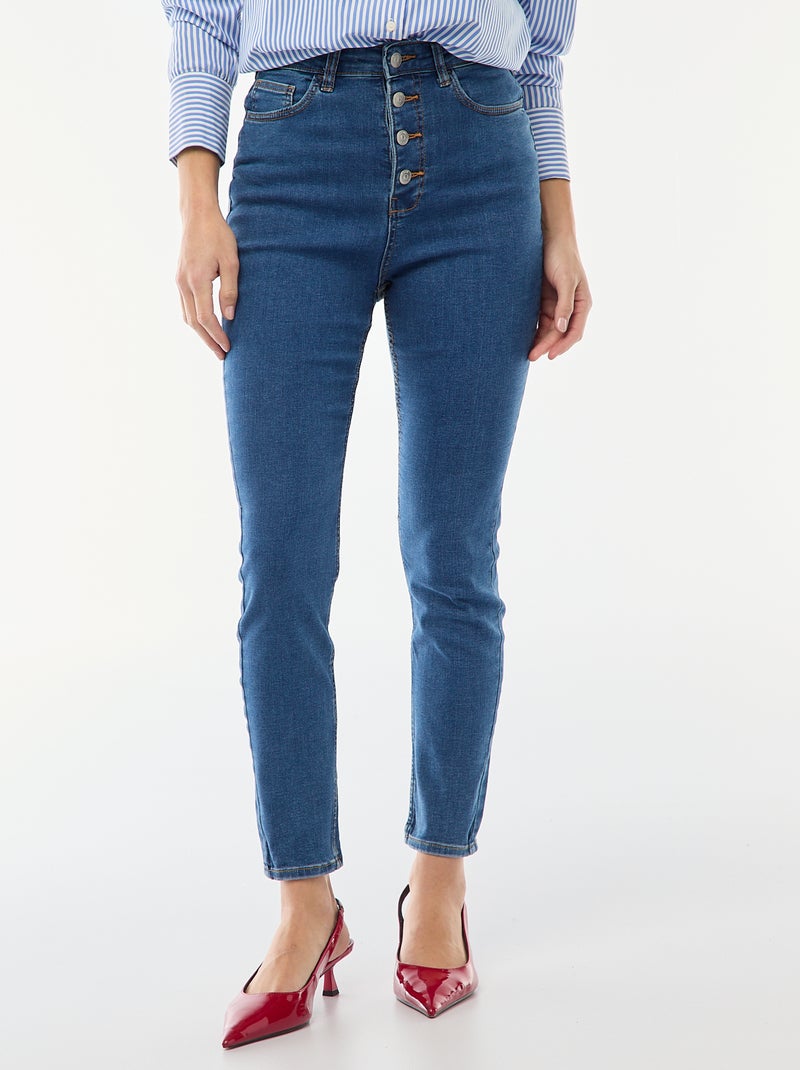 Vaquero super skinny de talle muy alto - L32 Azul - Kiabi