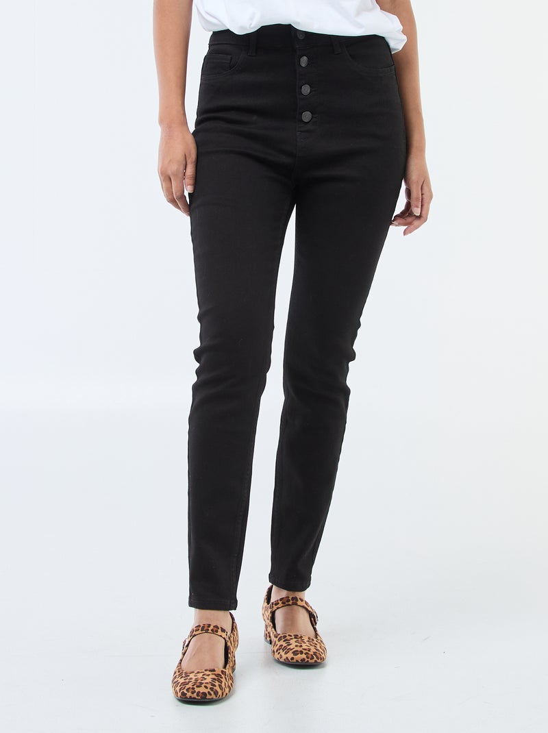 Vaquero super skinny de talle muy alto - L34 Negro - Kiabi
