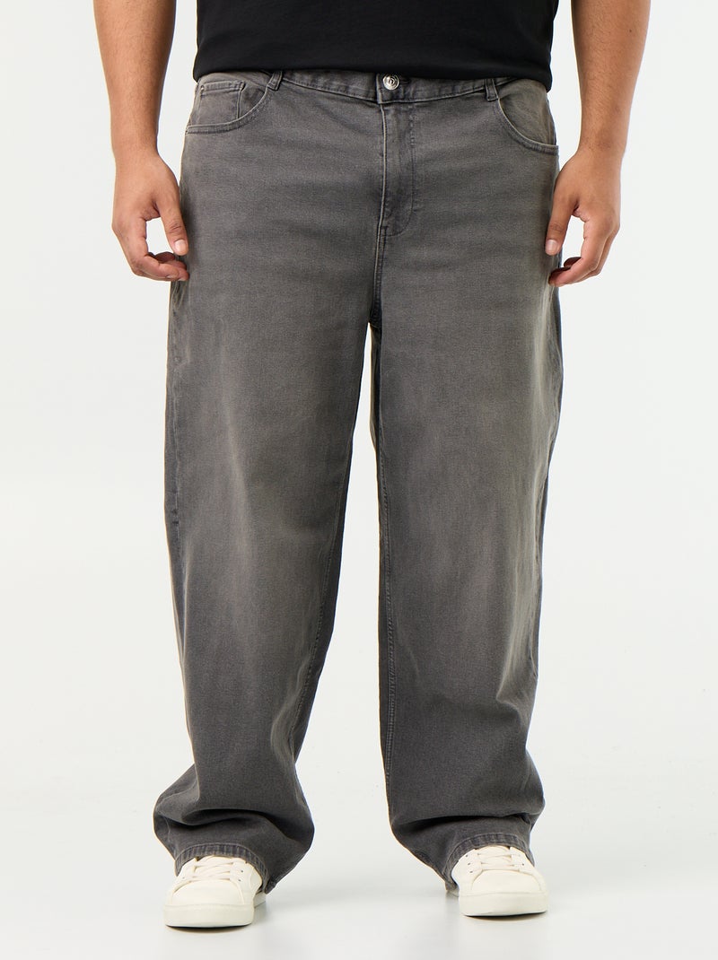 Vaquero tallas grandes corte relajado Gris - Kiabi