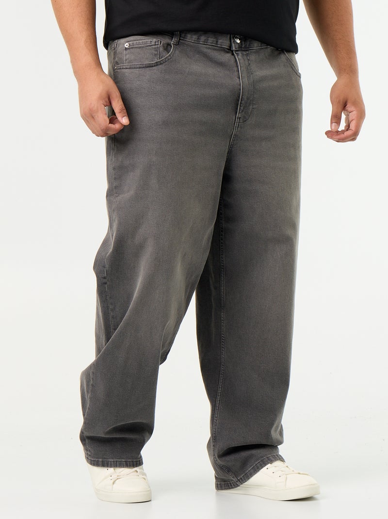 Vaquero tallas grandes corte relajado Gris - Kiabi