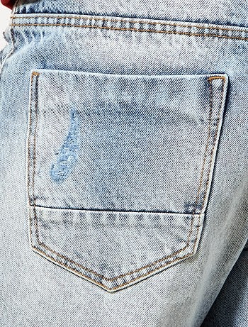 Vaquero tapered con cinturón de cordón - Kiabi