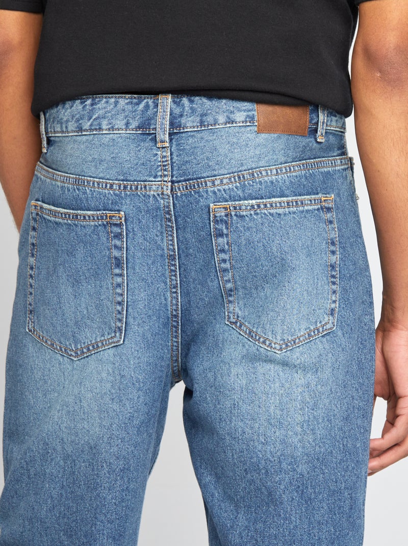 Vaquero tapered slim ahusado 5 bolsillos AZUL - Kiabi