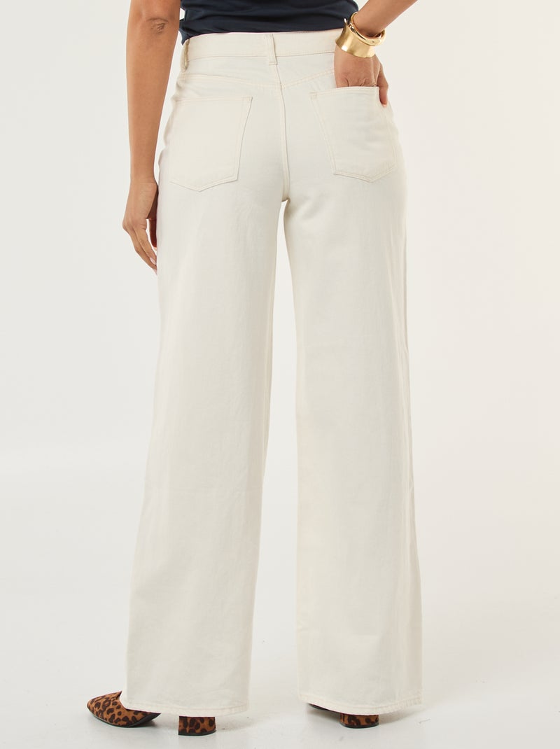 Vaquero wide leg - 30 L Blanco - Kiabi