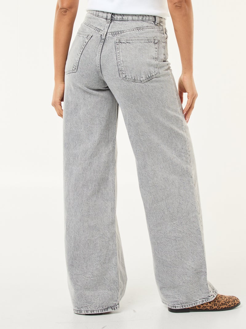 Vaquero wide leg - 30 L Gris - Kiabi