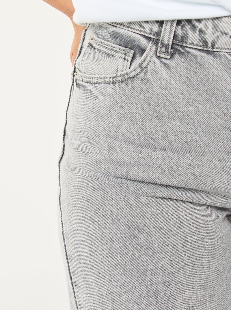 Vaquero wide leg - 30 L Gris - Kiabi