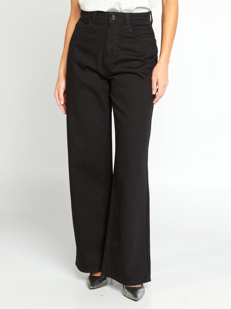 Vaquero wide leg - 30 L NEGRO - Kiabi
