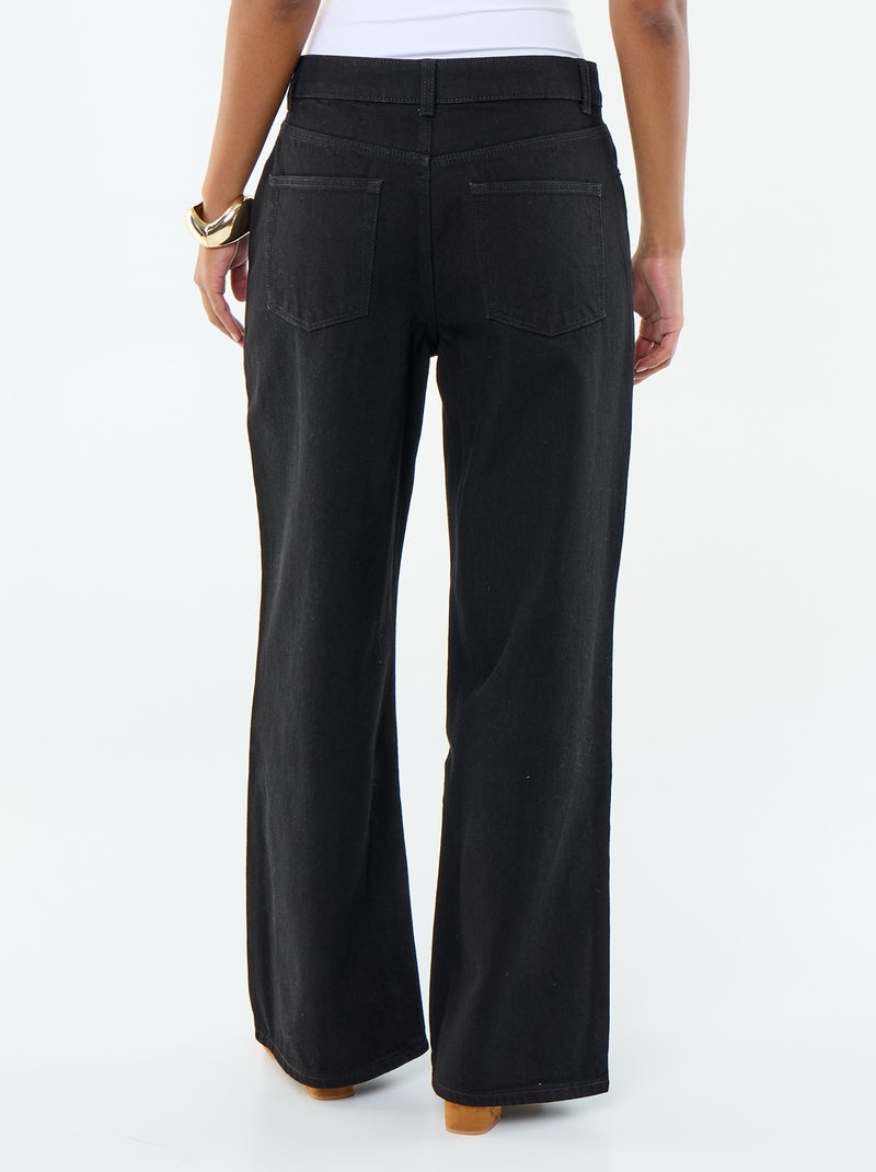 Vaquero wide leg - 30 L Negro - Kiabi