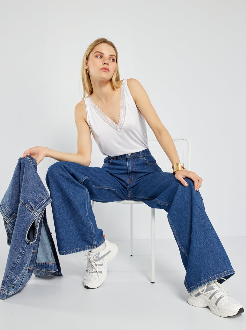Vaquero wide leg - 32 L AZUL - Kiabi