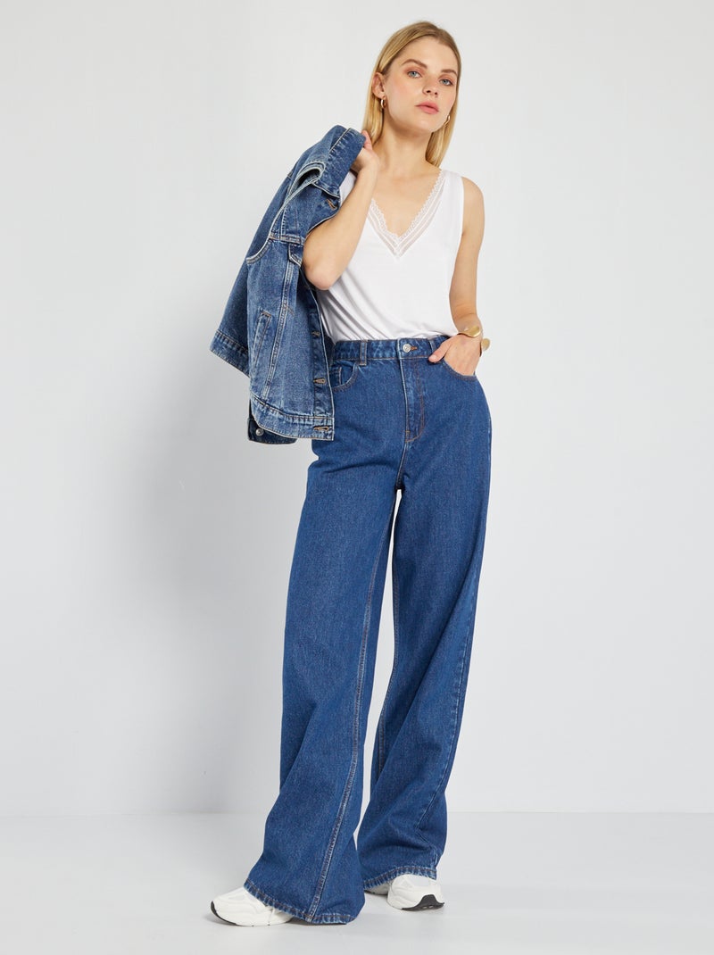 Vaquero wide leg - 32 L AZUL - Kiabi