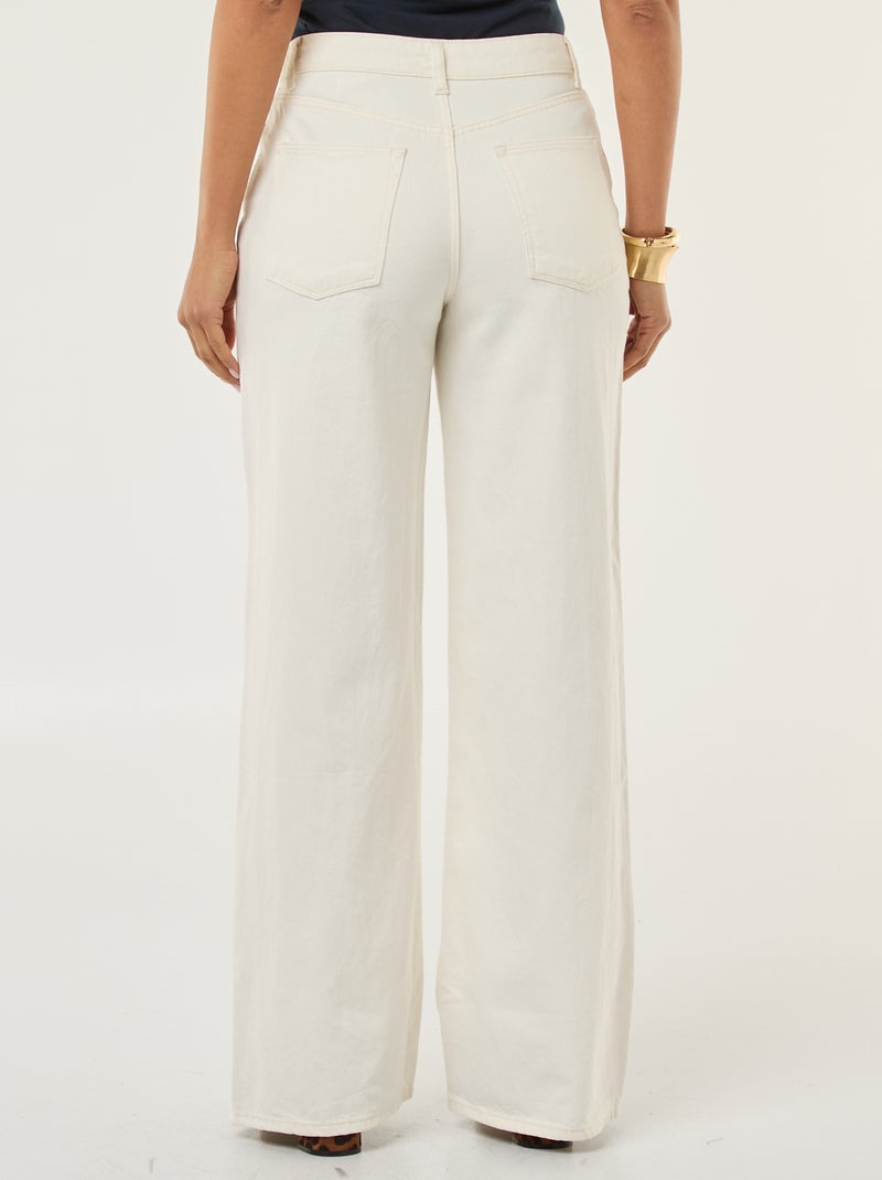 Vaquero wide leg - 32 L Blanco - Kiabi