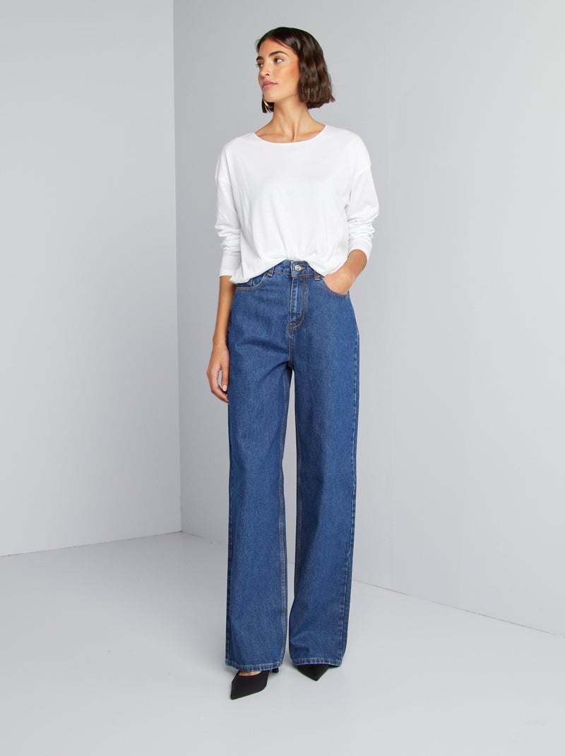 Vaquero wide leg - 34L AZUL - Kiabi