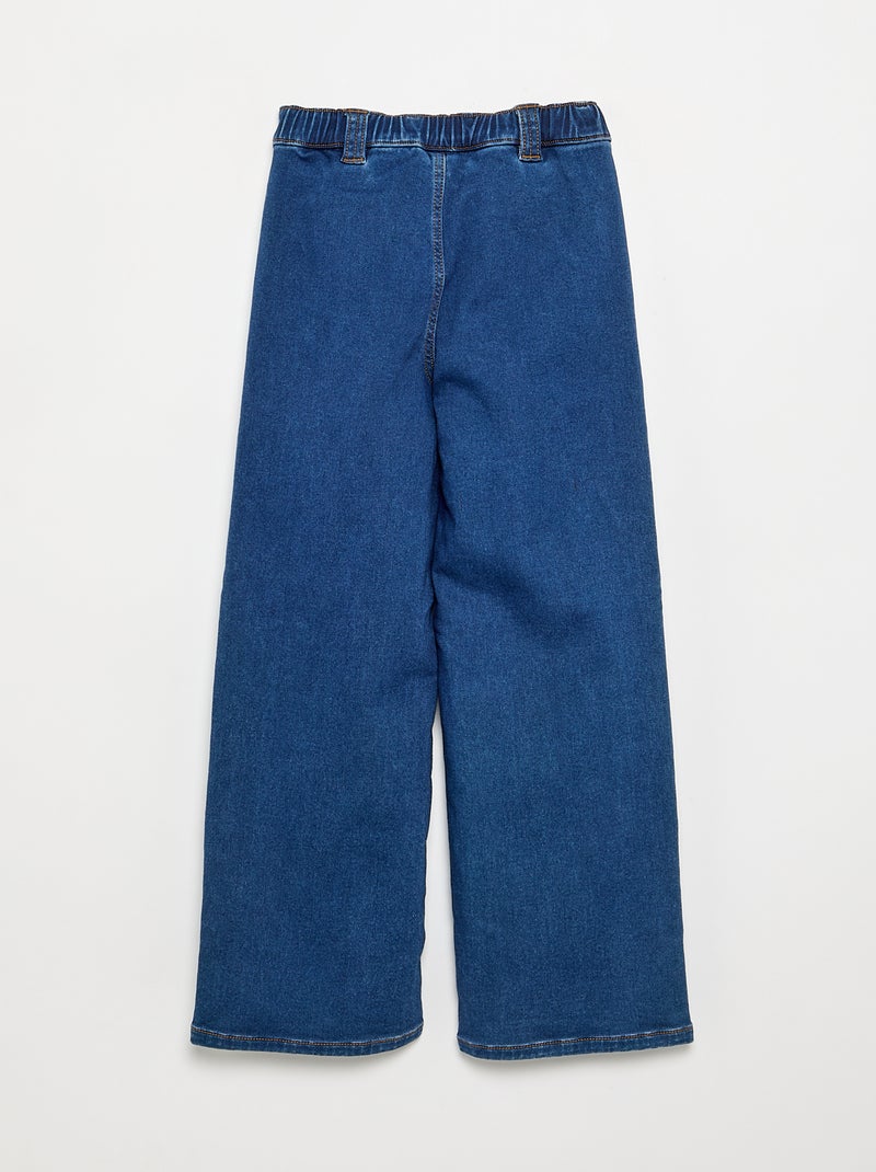 Vaquero wide leg - colección fácil de poner Azul - Kiabi