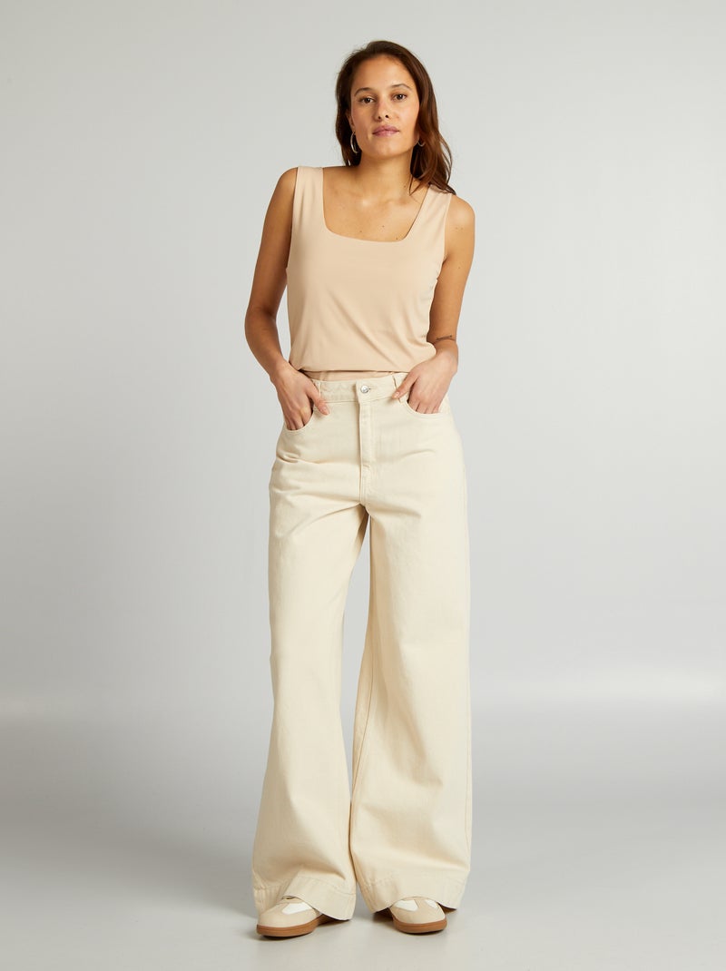 Vaquero wide leg BEIGE - Kiabi