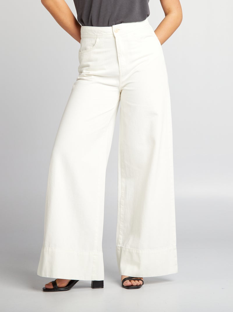 Vaquero wide-leg BLANCO - Kiabi