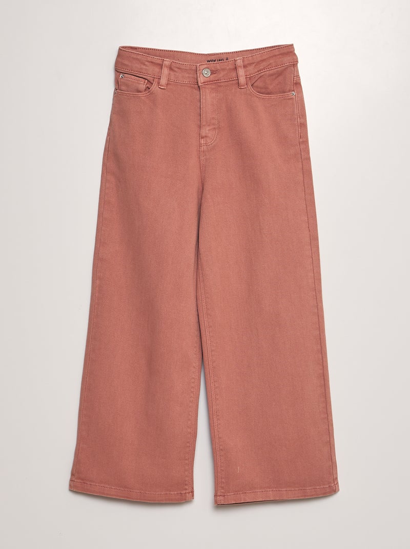 Vaquero wide leg colorido - Corte más cómodo ROSA - Kiabi