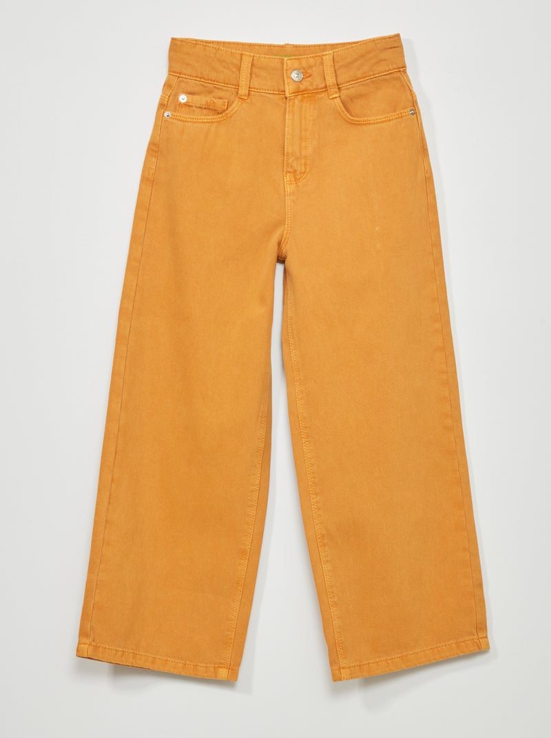Vaquero wide-leg con 5 bolsillos AMARILLO - Kiabi