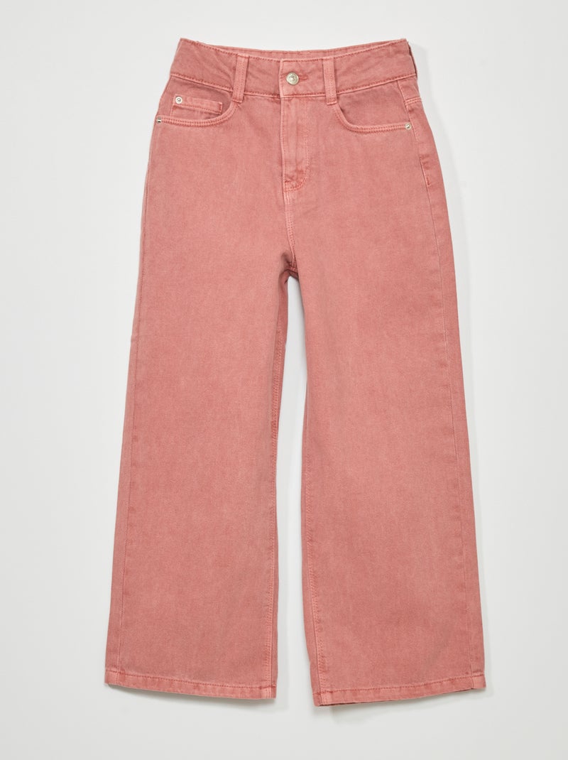 Vaquero wide-leg con 5 bolsillos ROSA - Kiabi