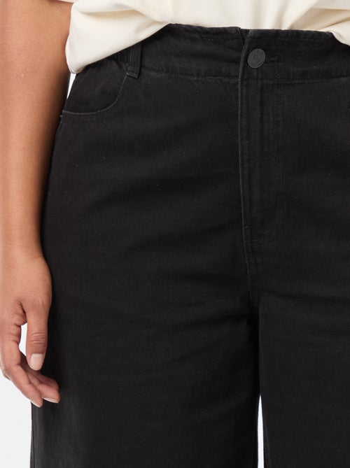 Vaquero wide leg con bajos deshilachados - Kiabi