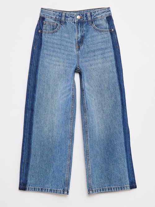 Vaquero wide leg con banda en contraste - Kiabi