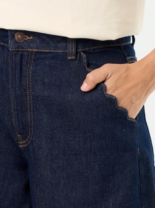 Vaquero wide leg con bolsillos recortados - Kiabi Vaquero wide leg con bolsillos recortados - Kiabi