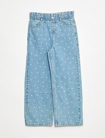 Vaquero wide leg con cintura elástica