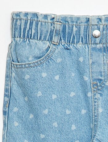 Vaquero wide leg con cintura elástica