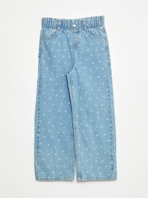 Vaquero wide leg con cintura elástica - Kiabi