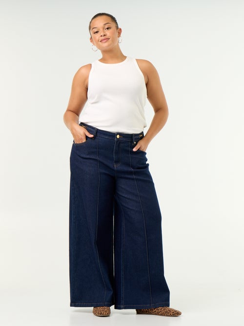 Vaquero wide leg con detalles dorados - Kiabi Vaquero wide leg con detalles dorados - Kiabi