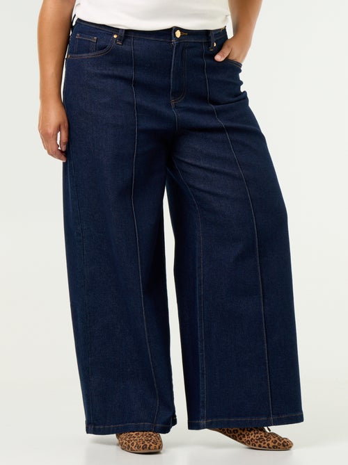 Vaquero wide leg con detalles dorados - Kiabi Vaquero wide leg con detalles dorados - Kiabi