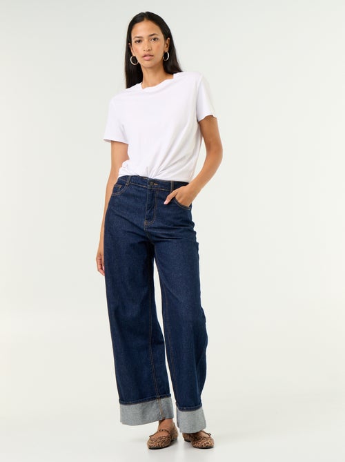 Vaquero wide leg con dobladillo - Kiabi